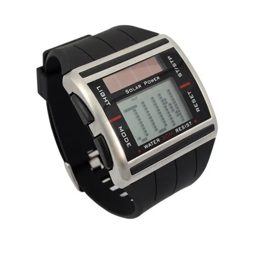 Acquistare Moda Uomo Sport Energia Solare Digitale Binario Rettangolo  Quadrante Mens Orologio Sportivo Con Cool Scorrimento Tempo Settimana  Trasporto Di Polso Libero Di Goccia Economico | Consegna Veloce E Qualità |  It.Dhgate