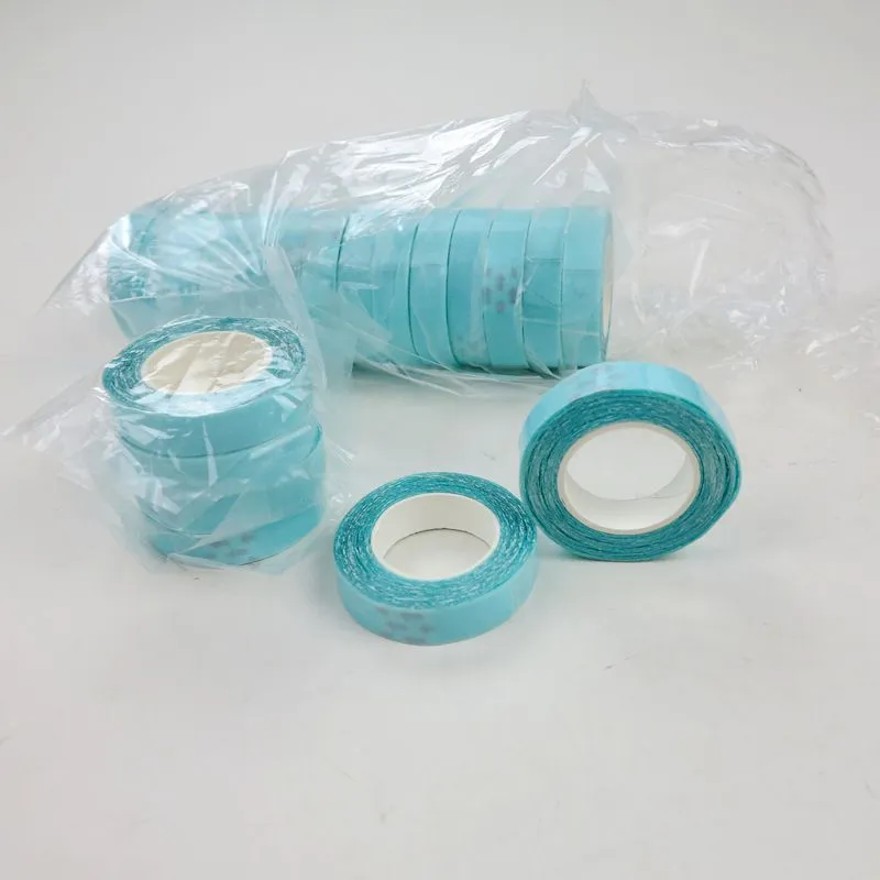 Taśma dwustronna taśma samoprzylepna 1 cm * 3m dla PU Skin Weft Tape Hair Hair Extension Tools Blue Color