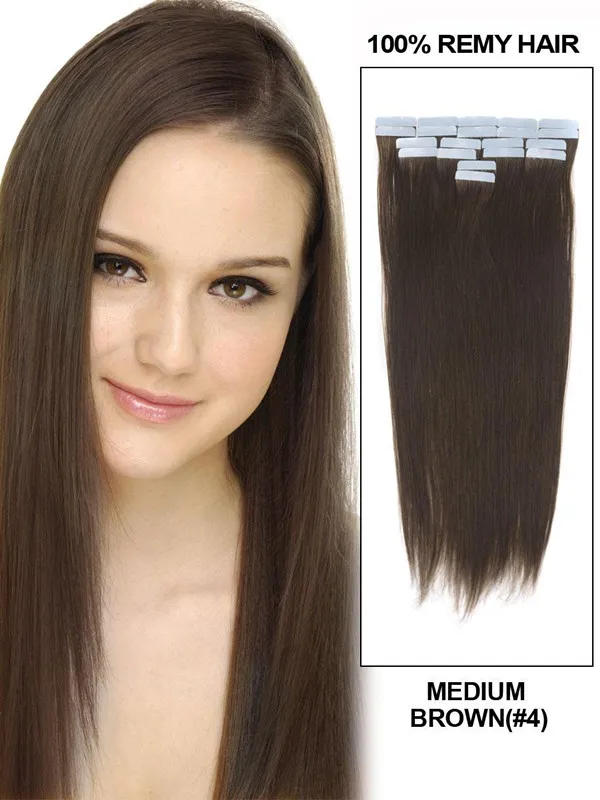 4cm bredd 1003903926039039 25GPC 100G Straight Indian Hair Remy Tape Inon Human Hair Extensions7705939