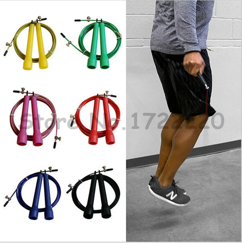 MOQ 30 pcs crossfit Câble de vitesse ultra-réglable Cordes de sauvetage, fil d'acier