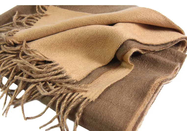 Mode vinter 2 ton cashmere ull halsduk sjal wrap kvinnors tjejer damer halsduk julklapp 200 * 70cm 395gram / mycket # 3960