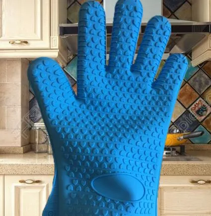 Heat Resistant Kitchen glove Thick barbecue grilling glove Silicon BBQ Grill Oven Mitt Pot Holder Cooking glove Rated 5.0 /5 based on 1 cus