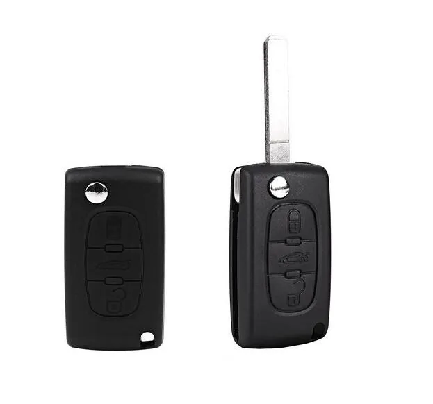 Car In Stock New 3 Button Remote Transmitter Flip Folding Key Shell Case Fob For Peugeot 107 207 307 407 408 3BT206S