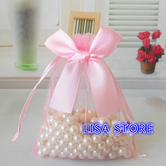 Ship Various Sizes Organza Bags Bowknot Butterfly Business Promotional Packaging Bag Sachet Candy Beads Christmas Gift3745009