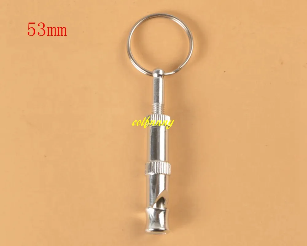 Fast shipping Colorful Pet Training Whistle Adjustable Ultrasonic Dog Whistle Sound Keychain 5cm Longth
