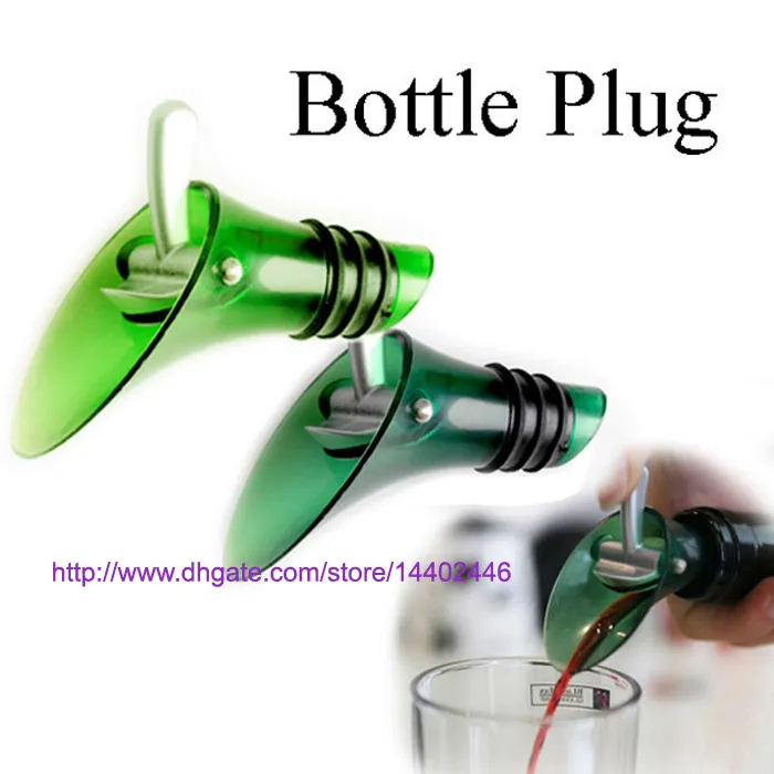 Bar Outils Blanc Rouge Vin Aérateur Plug Cap Bouteille Verseur Verser avec Silicone Joint Bouchon Entonnoir Fermeture Vert Couleur 20151220