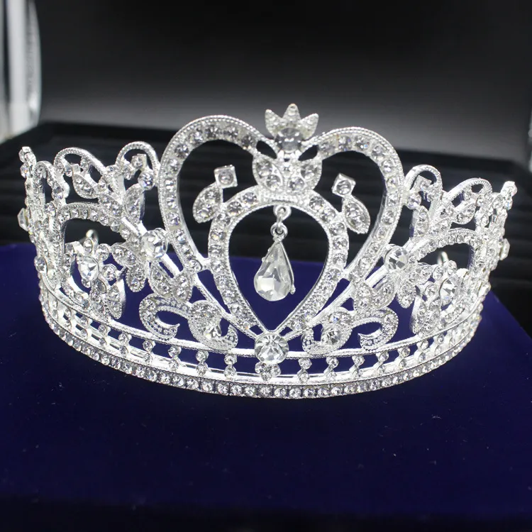 Bling Gold Silver Crystals Wedding Crowns 2019ブライダルダイヤモンドジュエリーラインストーンヘッドバンドヘアクラウンアクセサリーパーティーProm Tiara安い