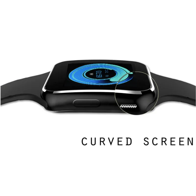 Novo design x6 smartwatch smart watch pulseira telefone com slot para cartão tf tf com câmera tela curvada para samsung lg sony huwei xiaoomi