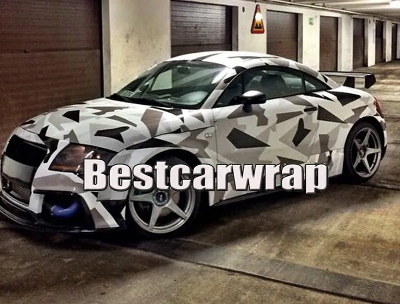 Various Style Ubran Snow Camo Vinyl Wrap For Car Wrapping With air bubble Free Camouflage Truck Graphics size 1.52x30m/Roll 5x98ft roll