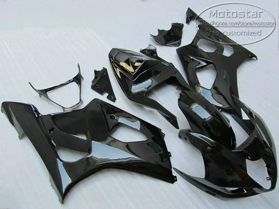 High quality ABS fairing kit for SUZUKI GSXR 1000 K3 k4 2003 2004 GSX-R1000 03 04 all glossy black fairings set BP45