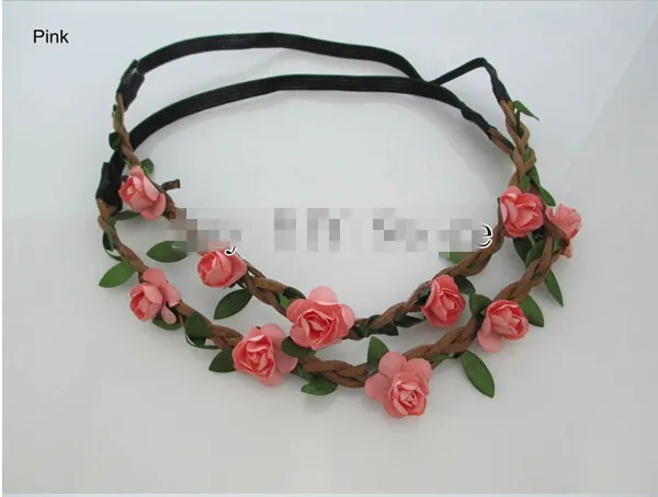 Bride Bohemian Style Flower Headband Festival Party Wedding Floral Garland Headband Flower Crown Headwear