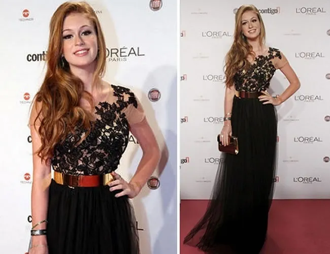 Vestidos de Festa Marina Ruy Barbosa VestidosフォーマルブラックレースプロムパーティードレスAラインチュールスカートイブニングイブニングガウンローブデ