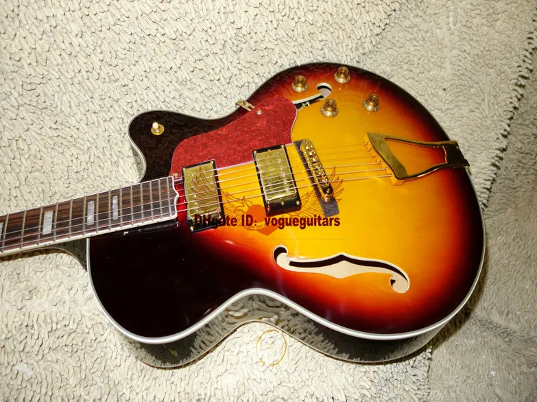 Guitarras por atacado mais novo Hollow Jazz Guitar Alta Qualidade Sunburst Best Selling