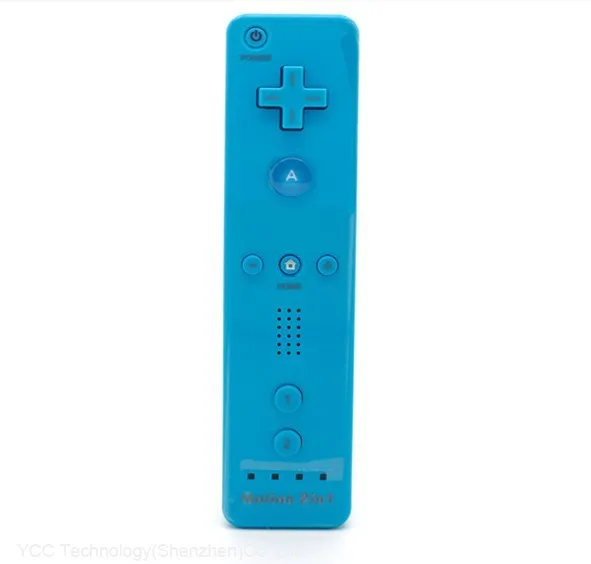 Built in Motion Plus Remote and Nunchuck Controller For Nintendo Wii Blue Color 