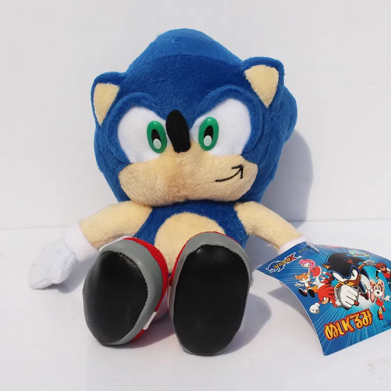 Conjunto de 3 peças Nova chegada Sonic the hedgehog Sonic Tails Knuckles the Echidna Stuffed Plush Toys With Tag 9 23cm Shippng282J