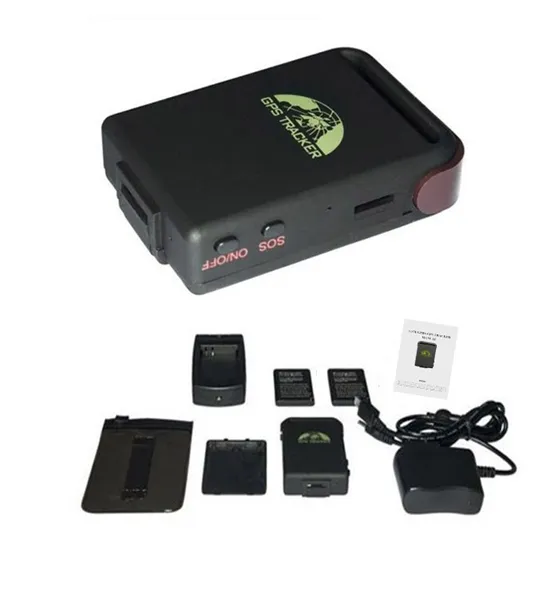 TK102B Realtime Car GPS Tracker GSM / GPRS / GPS Nawigacja Tracker Tracker Tracker Quad Pas Taśma z gniazda pamięci i dwie bateria