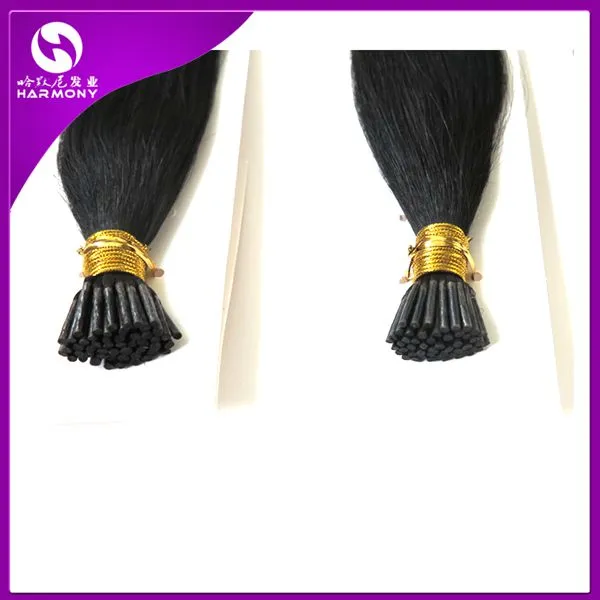 Kératine de kératine pré-collé cheveux pointes I Tip Extensions de cheveux humains 50Strandspack 1gstrand 20quot noir marron noir9755594