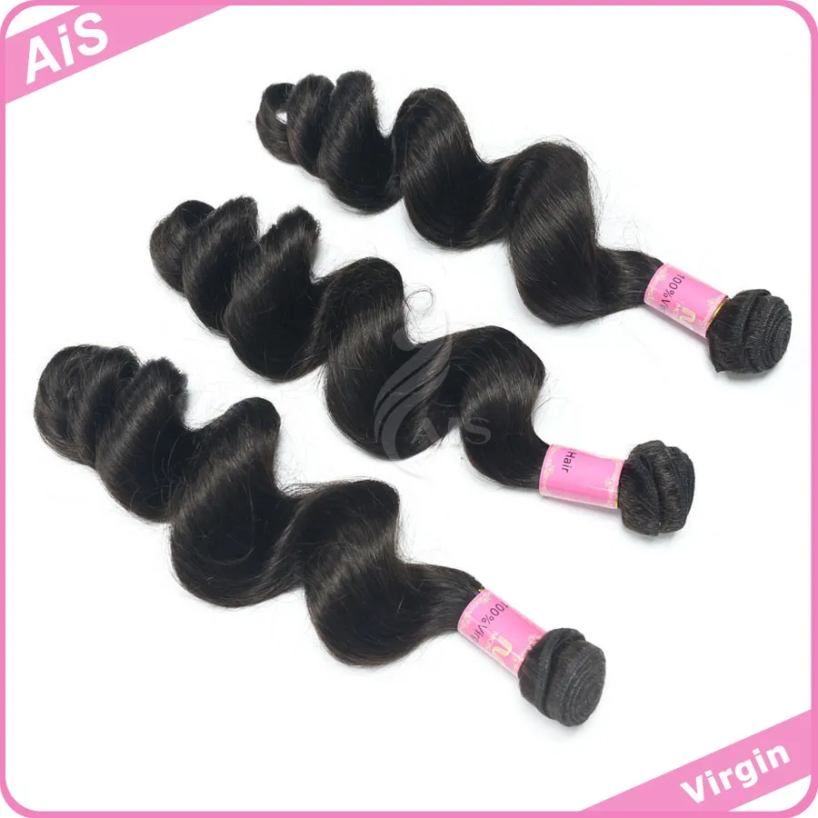 Nouveau Style Non Transformé 7A Brésilien Indien Malaisien Péruvien Cheveux 3Bundles Vague Lâche Cheveux Tisse Machine Fabriqué Cheveux Humains8960479