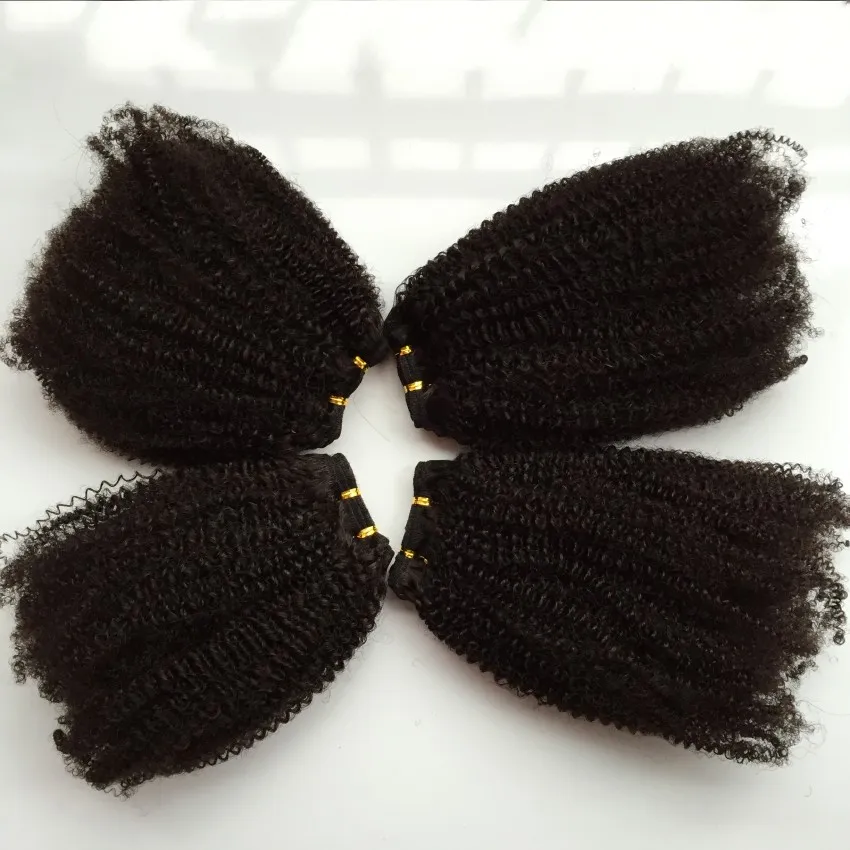 Brazilian Kinky Curly Hair Weaves Natural Black Human Hair Extensions Brazilian Afro Kinky Curly Hair Weaves Cheap Hair Weaves Curly