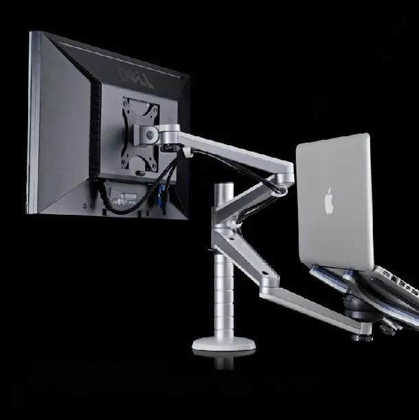 Supporto girevole regolabile per laptop in lega di alluminio con supporto  rotante a 360 gradi