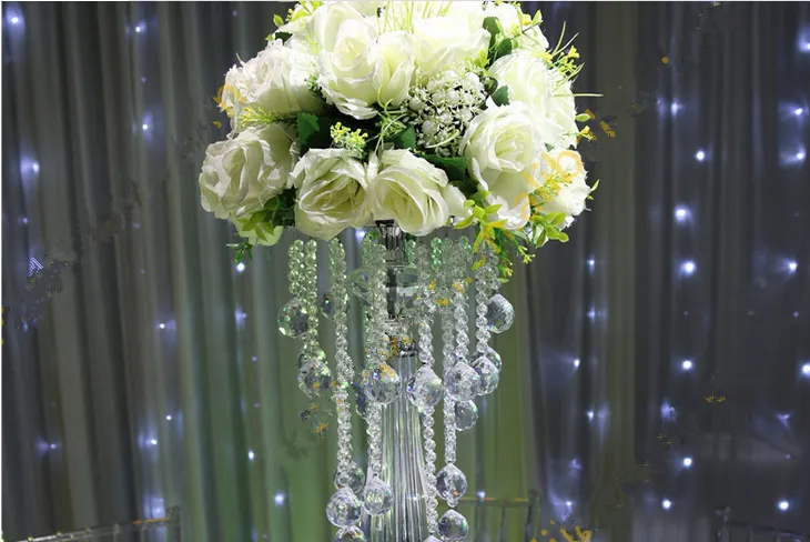 Acrylique Perlé Table Top Lustre Centres De Table Porte-Fleur Décorations De Fête De Mariage