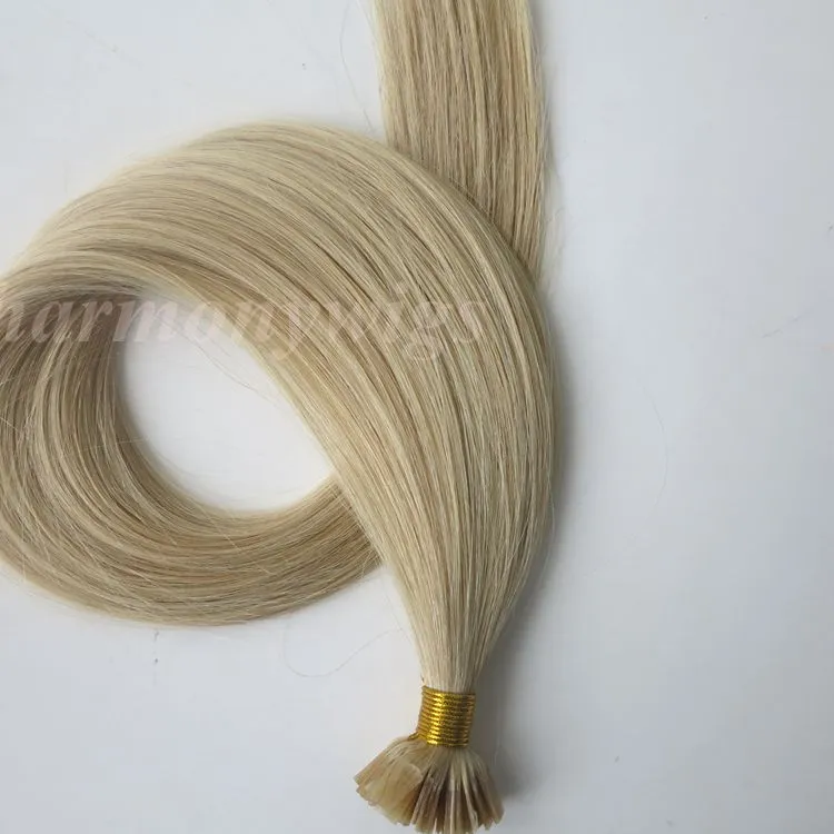 Extensões de cabelo pré-ligado Ponta plana Queratina cabelo humano 50g 50 Fios 18 20 22 24 polegadas M27613 produtos de cabelo Indiano brasileiro