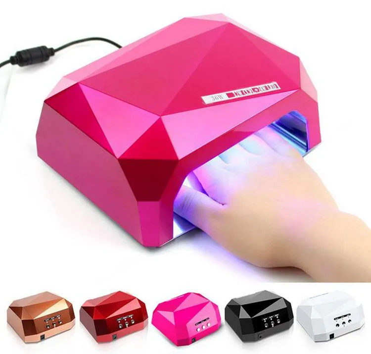 Moda CCFL 36W LED Light Shaped Diamond Shaped Best Curing Nail Suszarki Nail Art Lampa Maszyna do pielęgnacji Gel UV