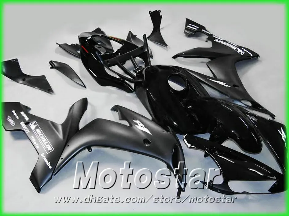 100% formsprutning Lägsta prisfeedningar för Yamaha 2004 2005 2006 YZF R1 Matte Black Motorcyccle Fairing Kit 04-06 YZF-R1 RY35