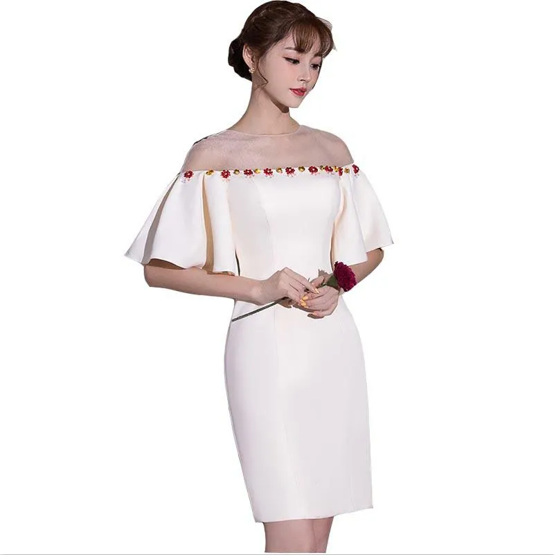 Fashion Autumn Bandage Party Dress Light Champagne Women Brand Short  Sleeves Homecoming Dresses Celebrity Party Dress Vestidos From 42,77  |  DHgate