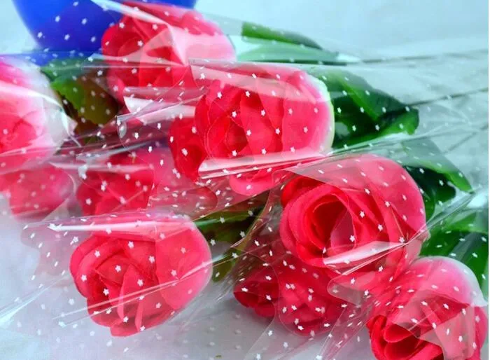 50 pçs / lote Rosas Artificiais Flor De Seda Branca De Casamento Bouquet De Noiva Decoração de Casa 2.3 