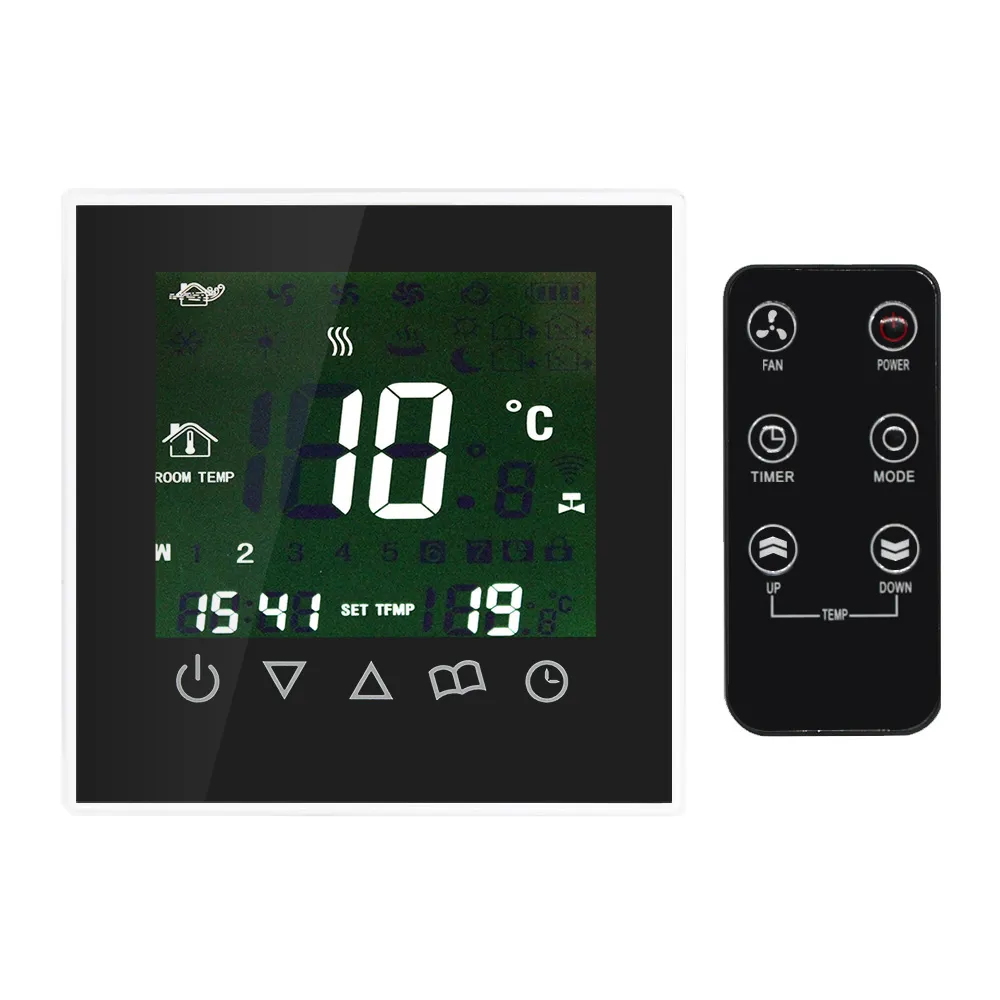 Livraison gratuite Thermostat programmable Contrôleur de température ambiante avec capteur de chauffage Commande radio Écran tactile LCD Chauffage de l'eau hebdomadaire