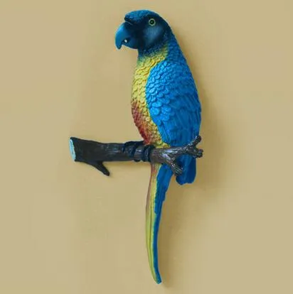 3D parrot wall act the role ofing creative Mediterranean home sitting room background wall accessories resin wall hanging DB01