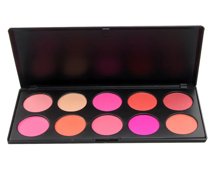 DHL za darmo 2016 Nowa profesjonalna paleta blush 10 kolorów Makijaż kosmetyczna rumieniec Makijaż palety proszkowej Blusher Set z logo