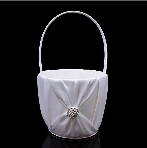 2020 New Fashion Royal Blue White Pink Bow Wedding Supplies Flower Girl Basket For Wedding Supplies2168968