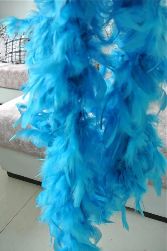 200cmpcs 청록색 깃털 보아스 40gram Chandelle Feather Boas Marabou Feather Boa 의상 장식 파티 SU3144836