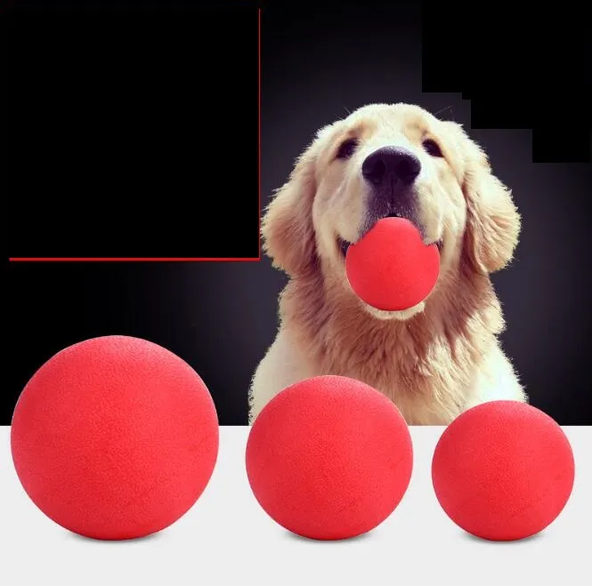 TPR Pet Dog Toy Ball Solidne Kulki Puppy Kot Odbijający Ball Chews Zabawki Ząb Czyszczenie Kulki Bite Odporne Gumowe Kulki Kulki Zabawki