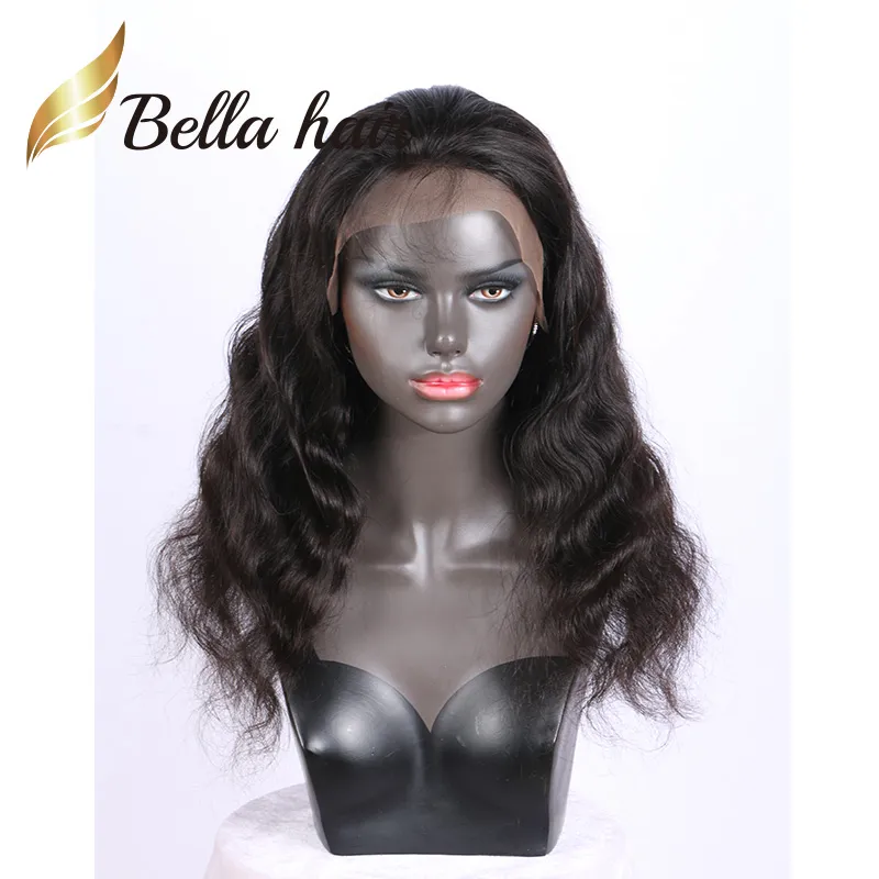 Uitverkoop vooraf ingekleurde lichaamsgolf kanten voorpruik 150% 130% Dichtheid Virgin Human Hair Lace Pruiken met babyhair