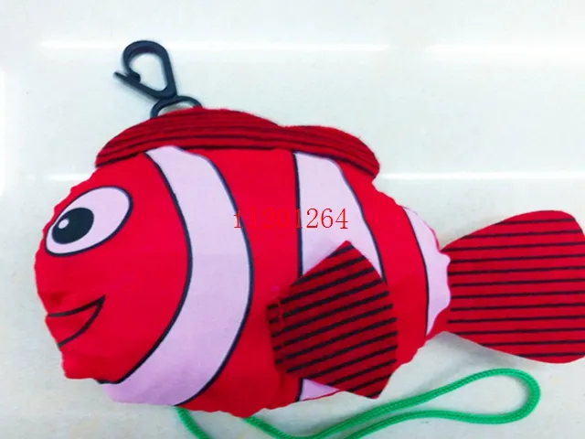 100 teile/los Kostenloser Versand Heißer verkauf Tropische Fische Wiederverwendbare Einkaufstaschen Faltbare Tote Eco Lagerung Handtasche 38x58 cm