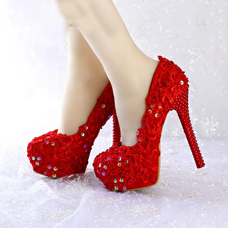 Red prom online shoes high heels