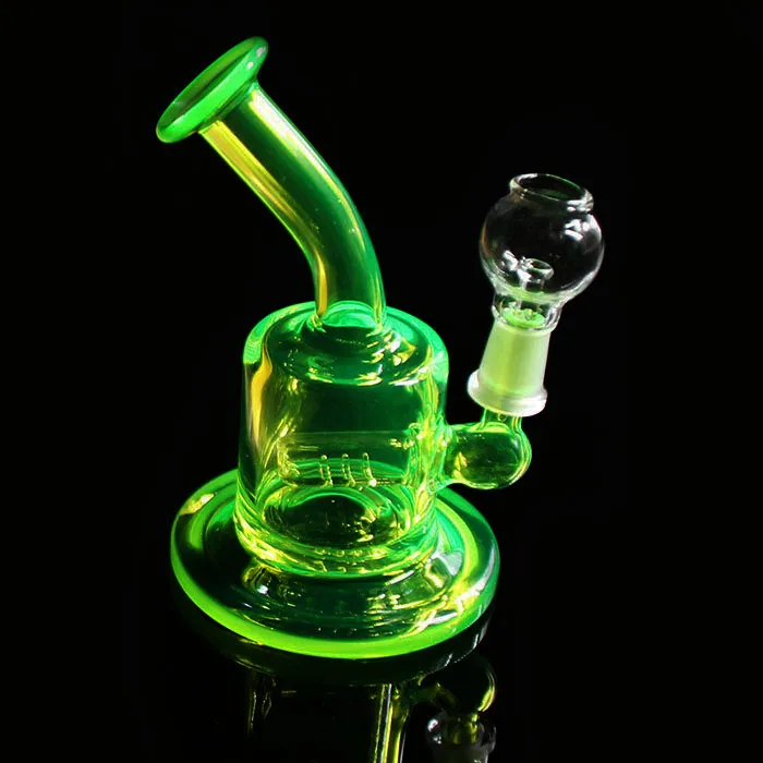 Gekleurde mini -buisglas Bong Water Pijp Bongs Recycler Filter Percolators Rooknagels Jiont 10 mm Hoogte 13 cm