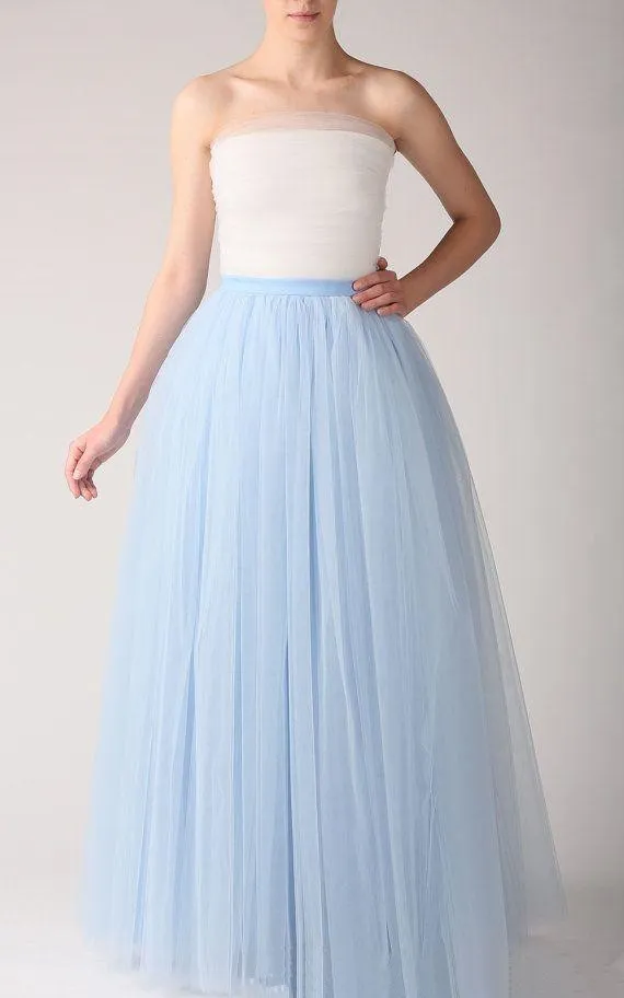 Cheap Women Skirts Any Color Floor Length 2019 Adult Long Tutu Pleated Tulle Skirt A Line Plus Size Maxi Underskirt China Custom M5368500