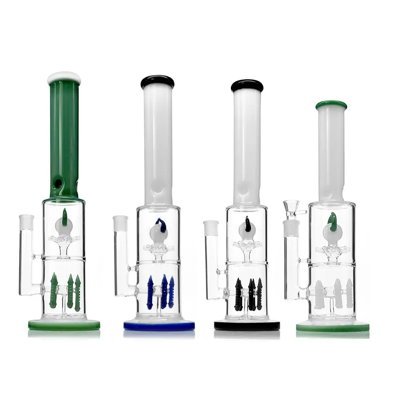 Neueste Gasbong-Wasserpfeife aus Ochsenhorn zum Rauchen für den täglichen Gebrauch mit Glaskopf und 18-mm-Innengewinde