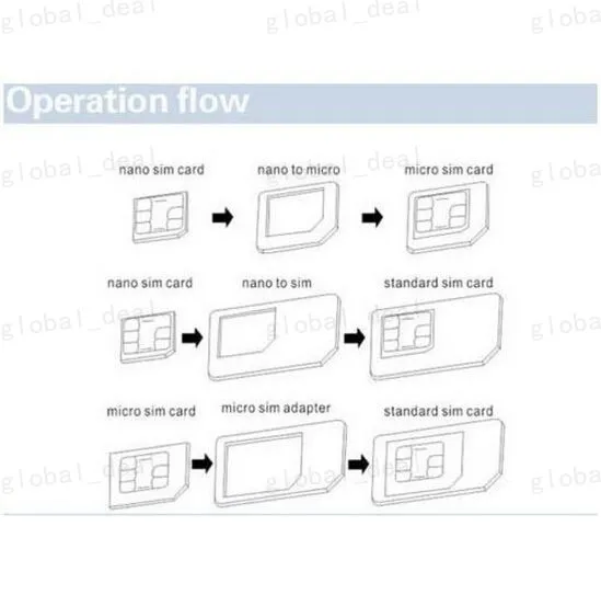 4 في 1 NOOSY نانو مايكرو SIM محول إخراج دبوس لفون 5 للحصول على بطاقة اي فون 4 4S 6 سامسونج S3 S4 SIM صندوق البيع بالتجزئة