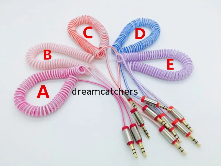 Audio Cables 3.5mm AUX Male to Male Stereo Car Extension Double Color Cable for iphone 7 Samsung S7 speaker Computer ipad