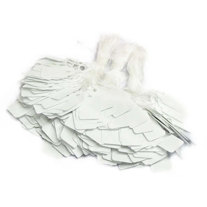 Stora nya smycken Display Label White String Tieon Tag White Blank Paper Tag Label52532677924616