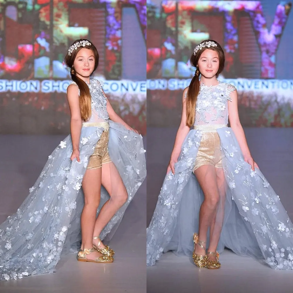 Ön Etek Yarışması Elbise Kız Boncuklu Çiçek Dantel Aplike Çiçek Kız Elbise Çocuk İçin Resmi Giyim Moda Yarışması Kıyafet Tül Elbise açın