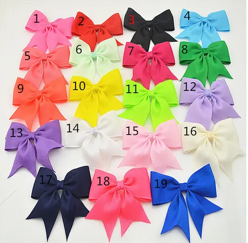 9.5cm * 8.5cm 활 Grosgrain 리본 헤어 리본, 어린이 헤어 액세서리, 아기 소녀 머리 리본 클립, 38pcs