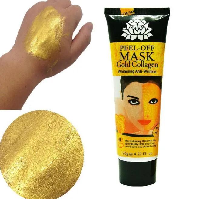 Maschera d'oro 24K Peel Off Maschera facciale Cura del viso Maschere il viso Cura della pelle Maschera rassodante il sollevamento del viso