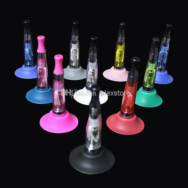 Ego Suckers e cigarette silicone sucker rubber base holder silicon display stands rubber caps pen stand for battery ego t evod e cigs