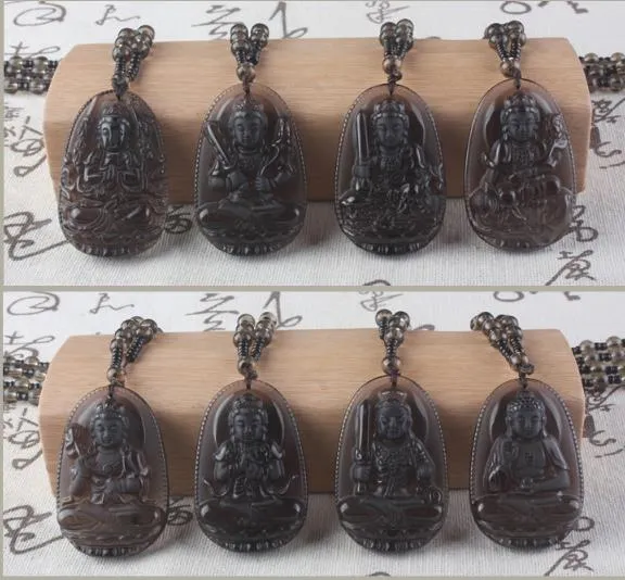 Natural Ice Obsidian Obsidian Pendant Maitreya Buddha Buddha Buddha Belly Ride di fronte agli uomini e alle donne amanti del pendente7432764